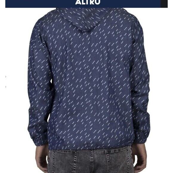 Altru Chambray rain drop men's new with tags hoodie zip up jacket - Picture 2 of 5